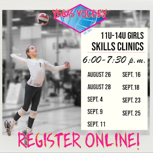 Sela Carr - Vegas Volley - VolleyVersity volleyball clinics for girls ages 11-14 in las vegas and henderson